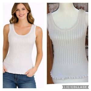 Cable knit sleeveless top